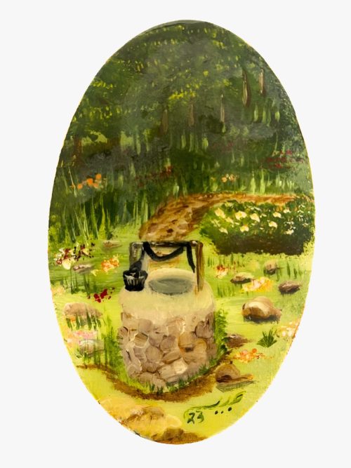 Painting on ellipse wood